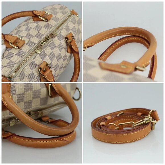 LOUIS VUITTON Damier Azur Speedy Bandouliere 25 Hand Bag N41000 LV Auth 110764 - Picture 16 of 16